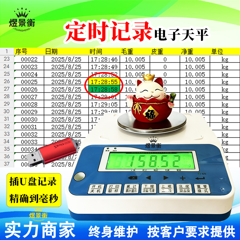 高精度天平毫秒称重记录数据采集运行原理