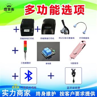 YJH-T电子称485数字式重量变送器232接口连接PLC