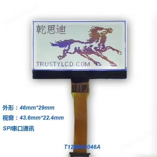 1.9寸屏幕DFSTN全透 COG12864显示屏