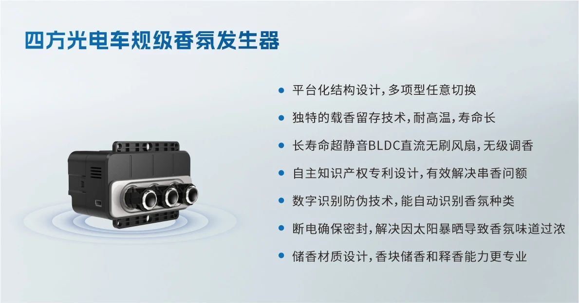 告別車內(nèi)異味，四方光電車規(guī)級香氛發(fā)生器開啟清新之旅