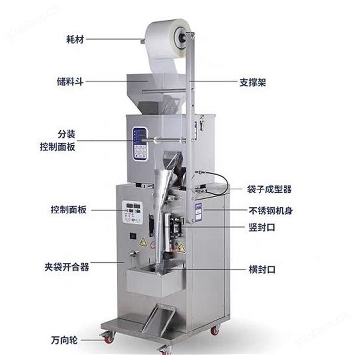 三边封1-5克拼豆混色颗粒自动包装机